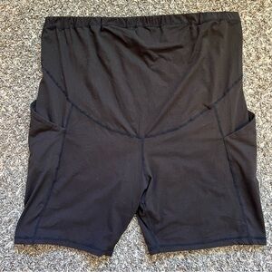 Maternity Plus Size‎ Black Soft Bike Shorts With Pockets Women’s Size XXL